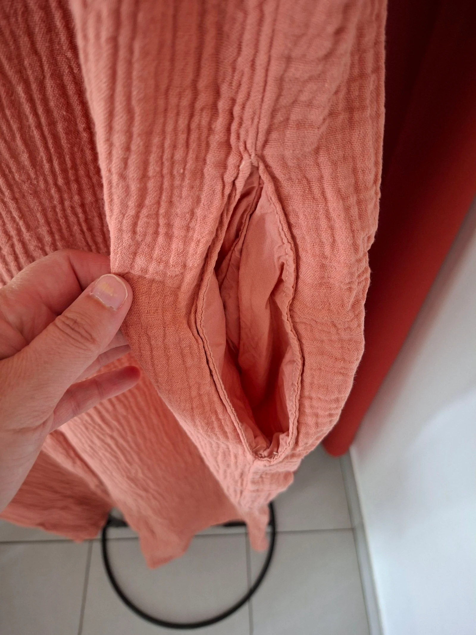 Roze katoengazebadpak een maat – photo 4